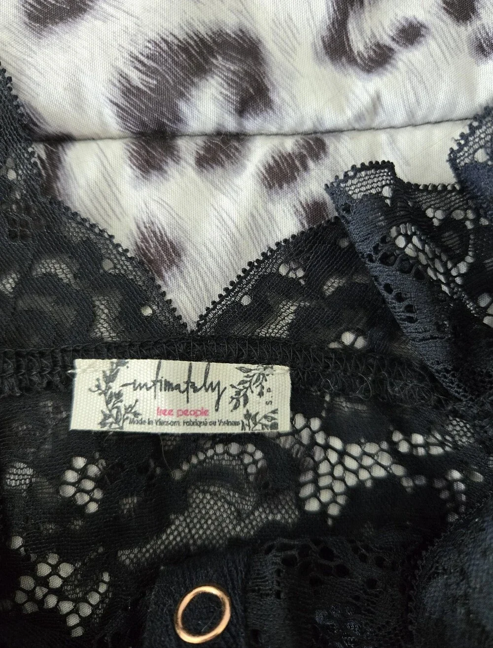 Free People Black Lace Bralette Sz S
